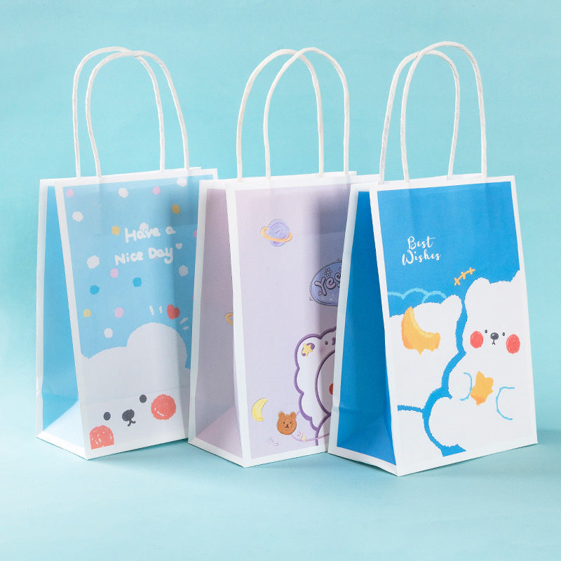 Cute Cartoon Lovely Heart Bear Paper Gift Bags