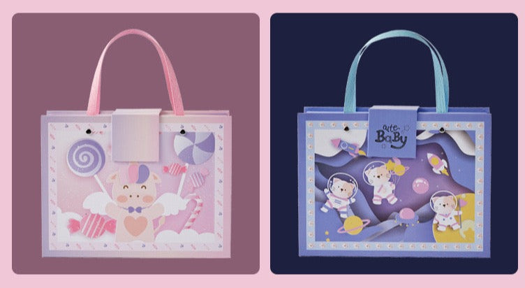 Cute Baby Cartoon Gift Boxes for Kids Birthday Baby Shower Anniversary