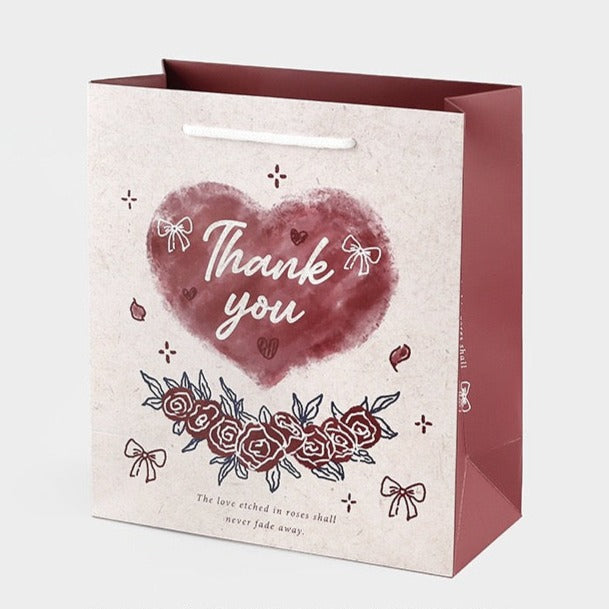 Rose of Nebula Paper Gift Bags - Thank You