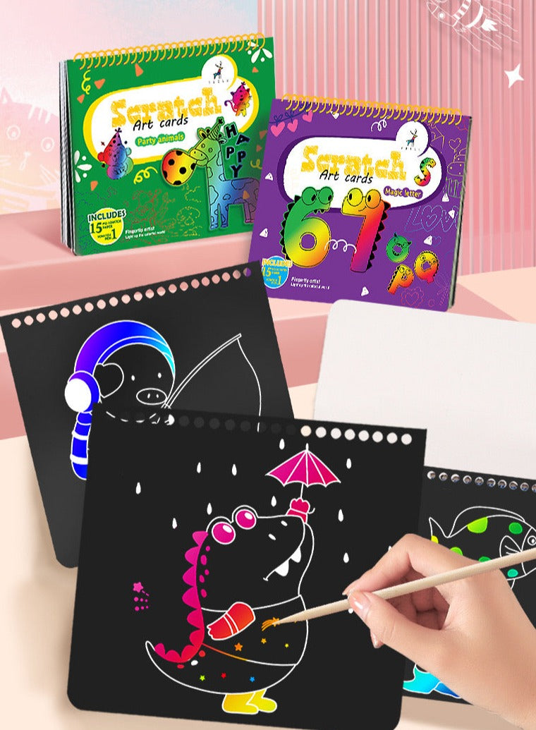 15pcs Scratch Art Cards for Kids Scratch Painting with 6 Topics – GOODIE  BAGS ONLINE SHOP