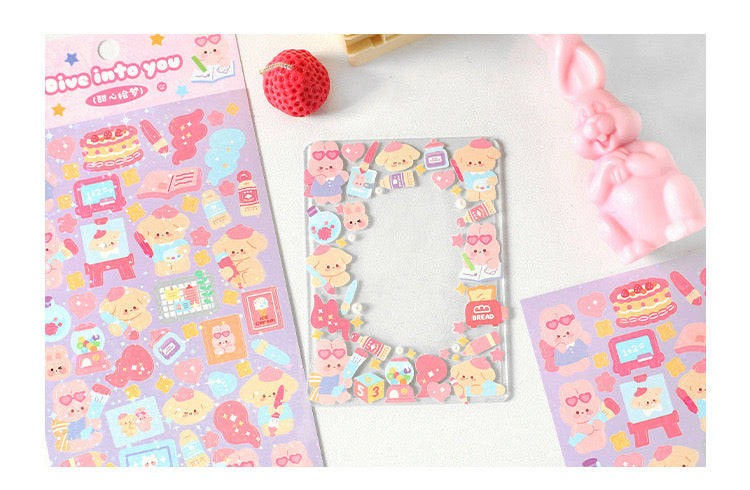 2pcs INFEELME Sweetheart Little Universe Series Stickers Decoration Stickers