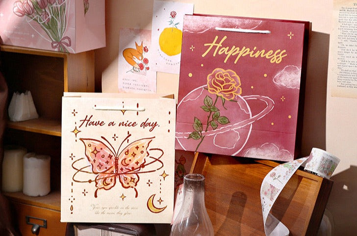 Rose of Nebula Paper Gift Bags - Happiness