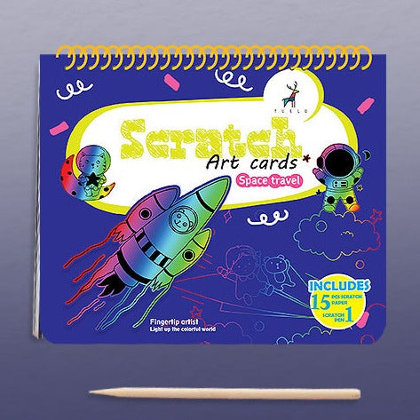 15pcs Scratch Art Cards for Kids Scratch Painting with 6 Topics