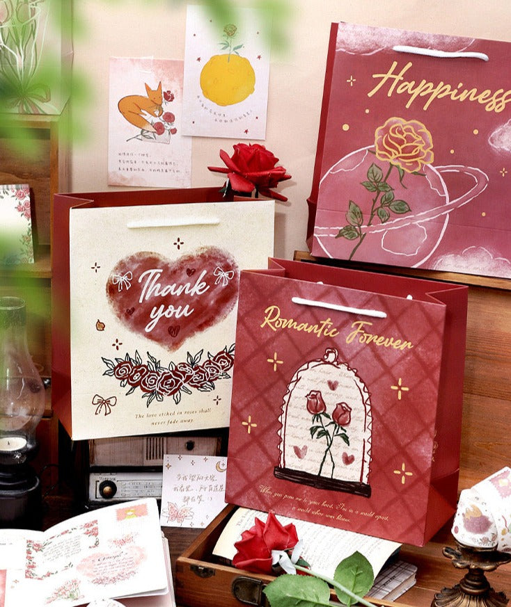 Rose of Nebula Paper Gift Bags - Happiness