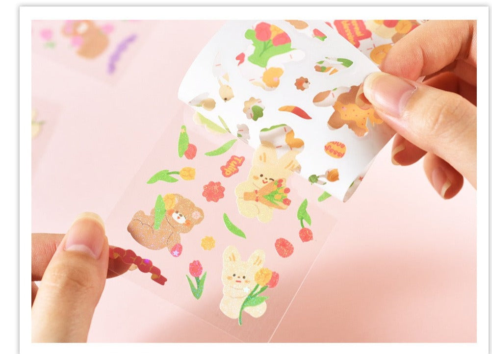 24pcs AGUGU Cute Mascot Series Stickers Phone Stickers Water Bottle Stickers