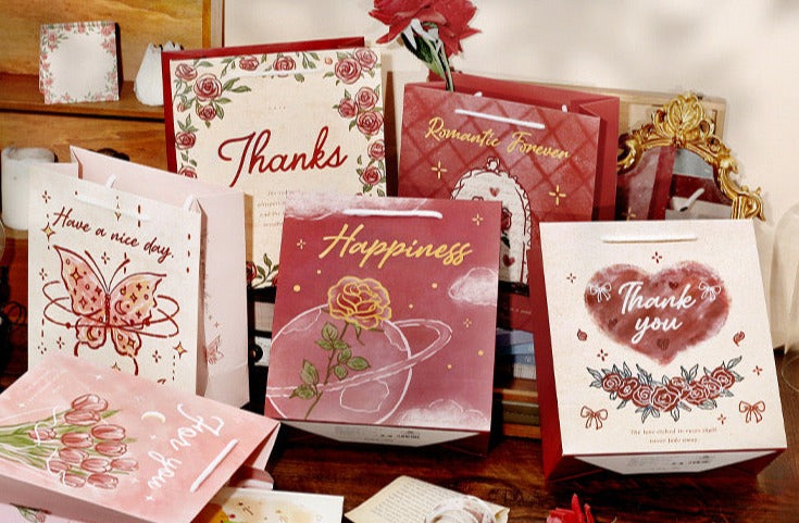 Rose of Nebula Paper Gift Bags - Happiness