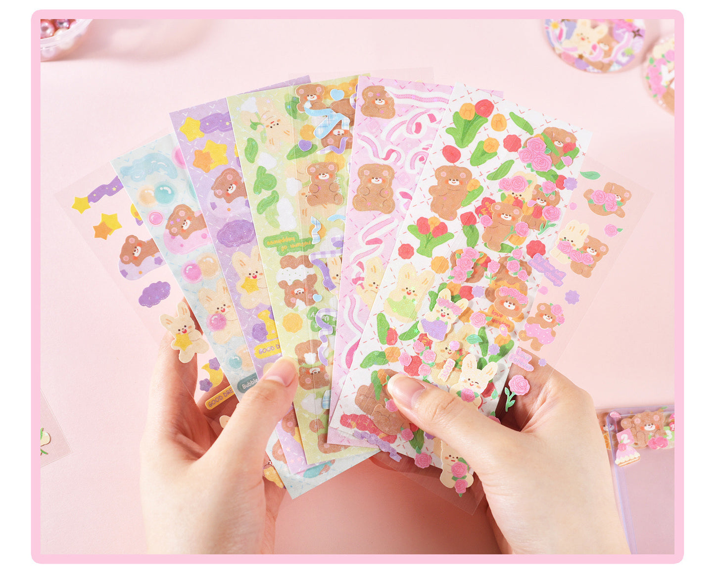 24pcs AGUGU Cute Mascot Series Stickers Phone Stickers Water Bottle Stickers