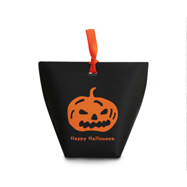 20pcs Halloween Trick or Treat Pumpkin Folded Candy Gift Paper Boxes