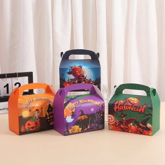 18pcs Halloween Colorful Party Favor Treat Boxes with Sturdy Handle