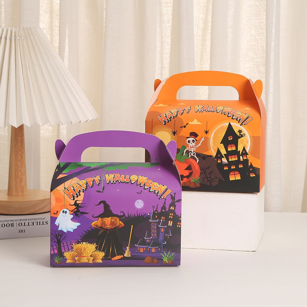 18pcs Halloween Colorful Party Favor Treat Boxes with Sturdy Handle