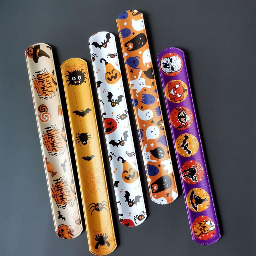 24pcs Halloween Theme Ruler Slap Bracelets