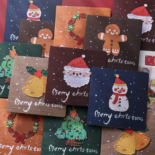 Christmas Greeting Cards with Painting Patterns for Christmas Celebration