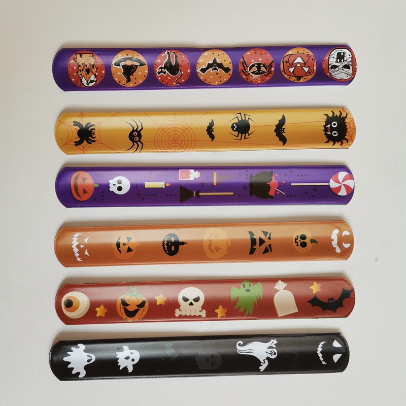 24pcs Halloween Theme Ruler Slap Bracelets