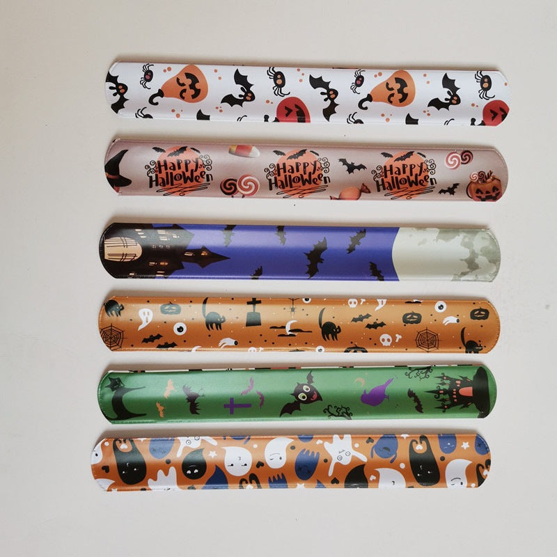 24pcs Halloween Theme Ruler Slap Bracelets