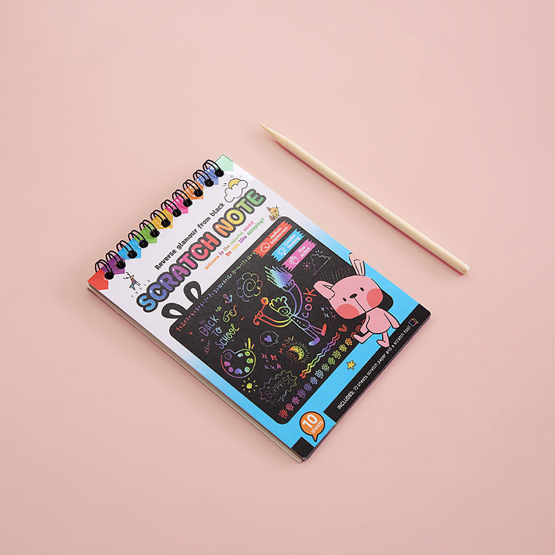 Scratch Note Books for Kids Scratch Painting with 4 colors