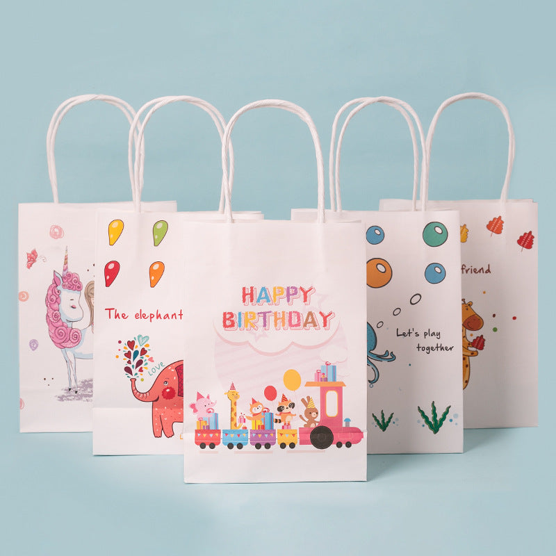 Animal Friends Happy Birthday Paper Gift Bags