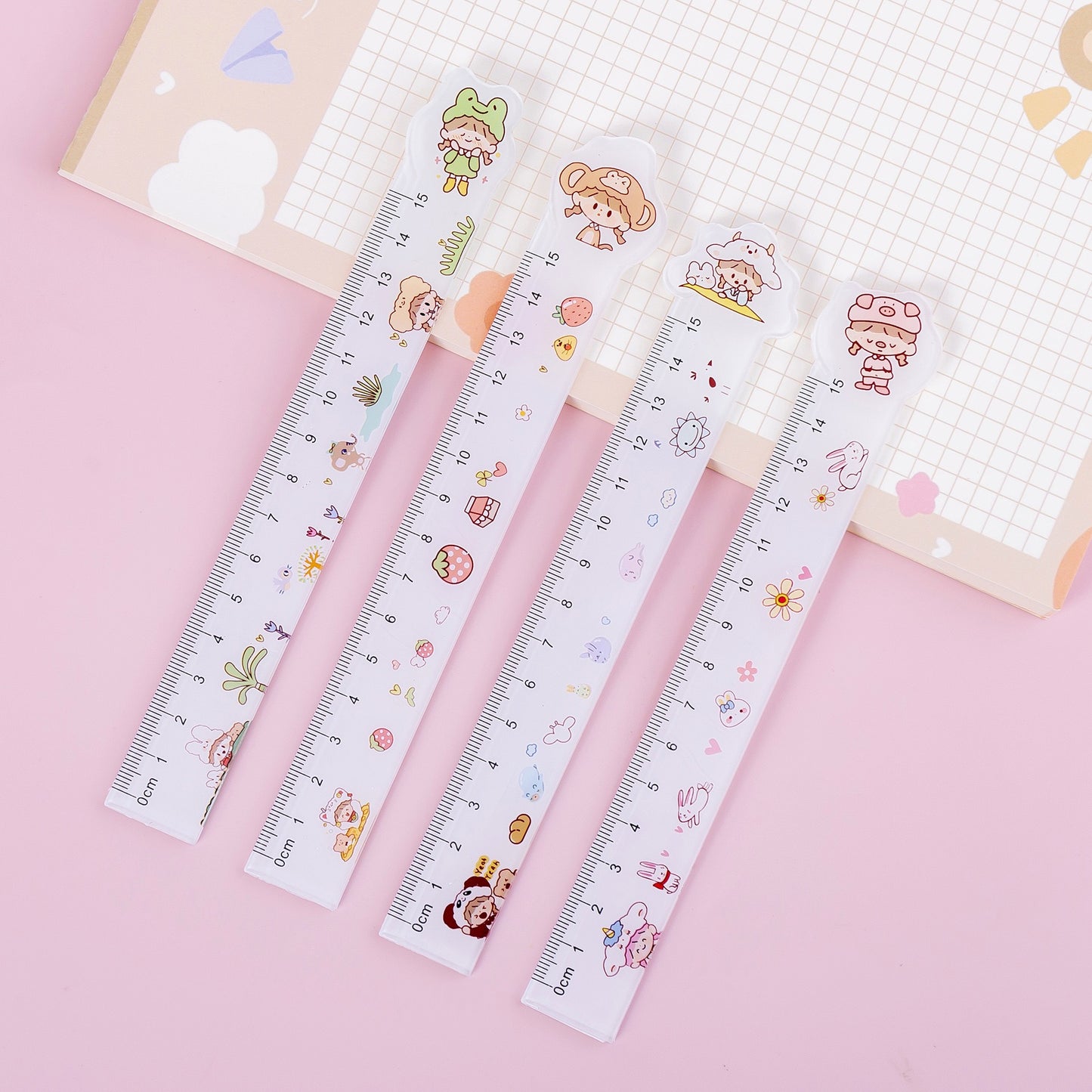 Lovely Girls Cute 15cm Plastic Rulers