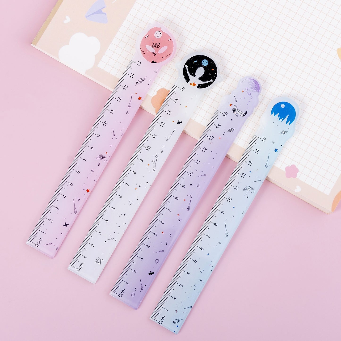 Starry Sky Cute 15cm Plastic Rulers