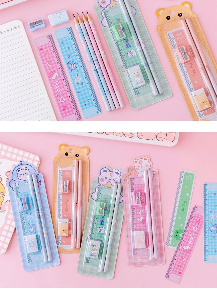 Green Bear Pencils Stationery Gift Set for Kids