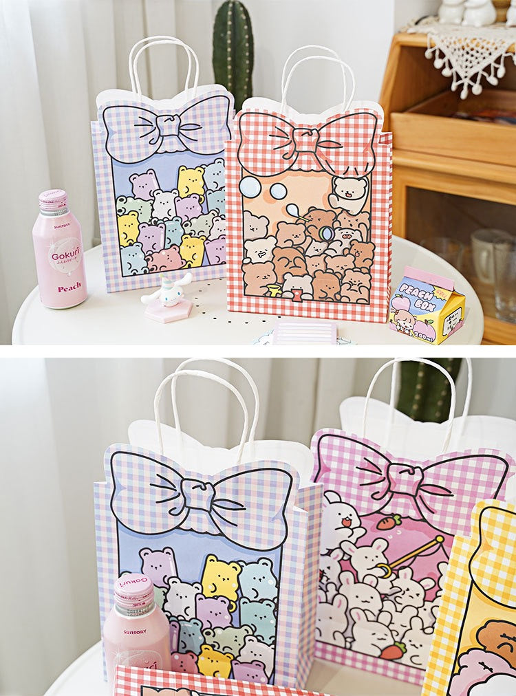 Cute Cartoon Bow Knot Series Gummy Bear Paper Gift Bags