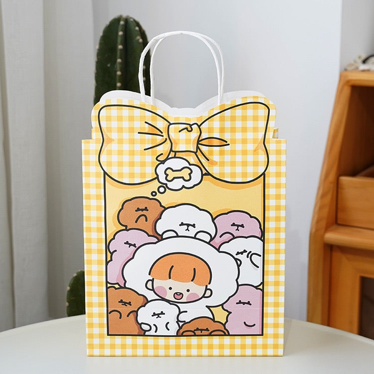 Cute Cartoon Bow Knot Series Puppy Paper Gift Bags