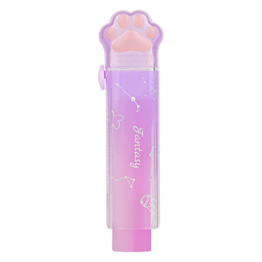 Fantasy Cat Paw Push-Pull Purple Erasers