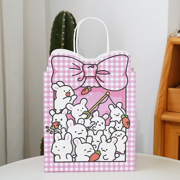 Cute Cartoon Bow Knot Series Bunny Paper Gift Bags