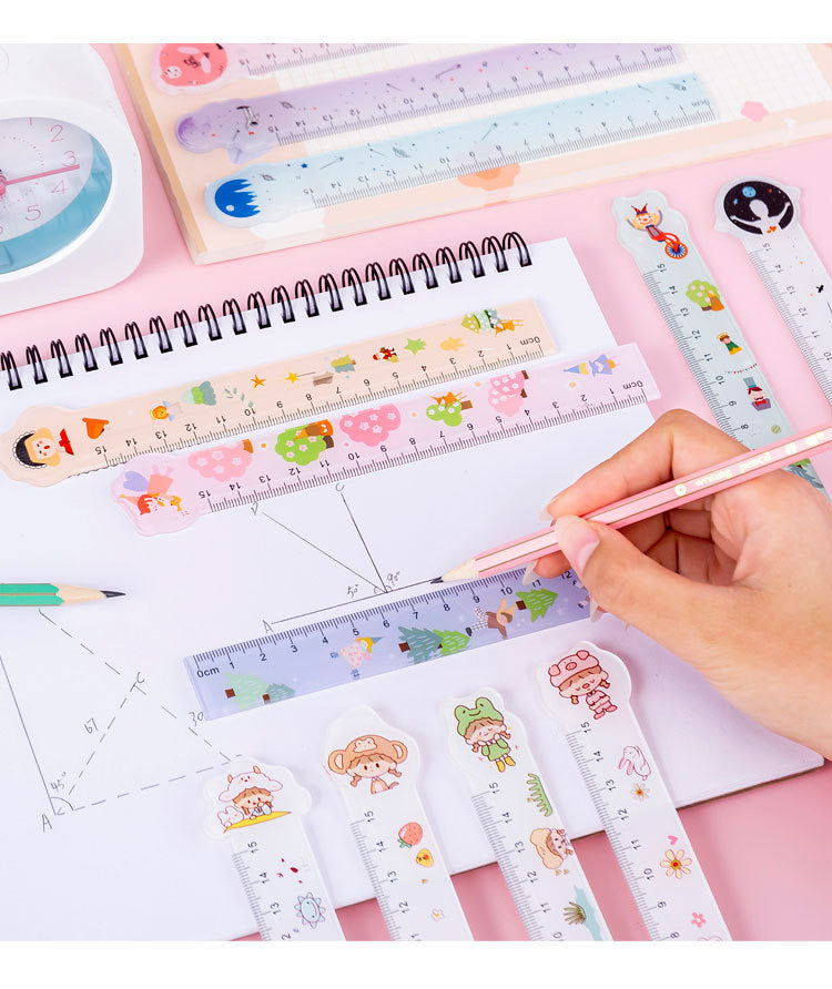 Starry Sky Cute 15cm Plastic Rulers