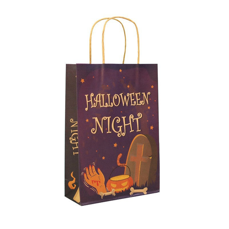 10pcs Halloween Theme Vintage Candy Gift Paper Handbags