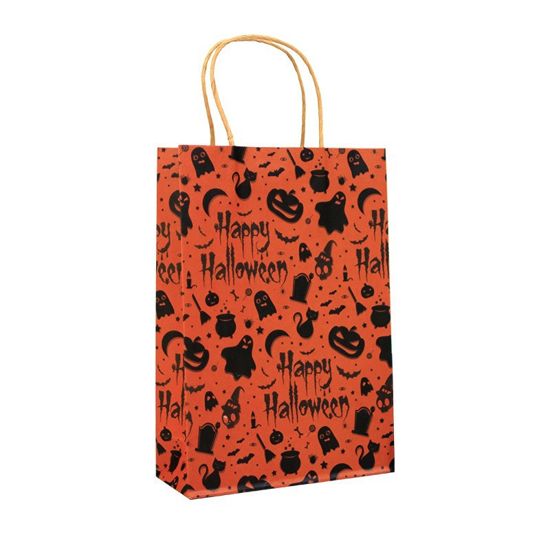 10pcs Halloween Theme Vintage Candy Gift Paper Handbags