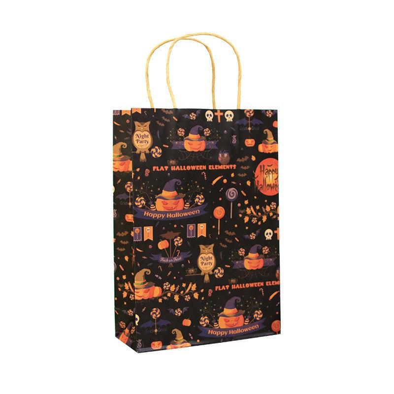 10pcs Halloween Theme Vintage Candy Gift Paper Handbags