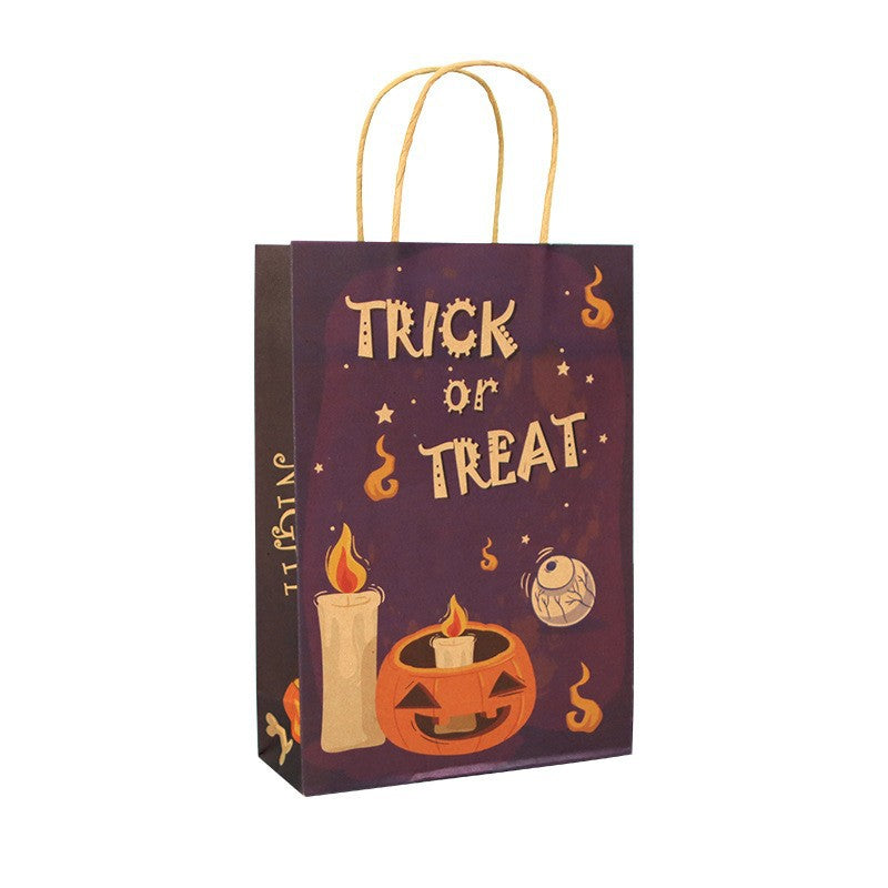 10pcs Halloween Theme Vintage Candy Gift Paper Handbags