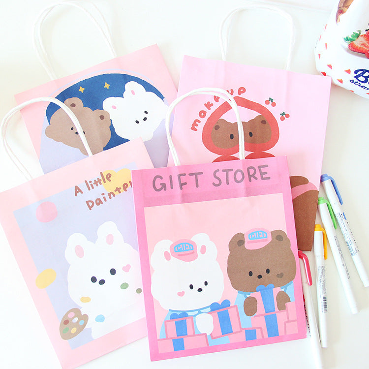 Bunny and Bear Paper Gift Bags - Painter