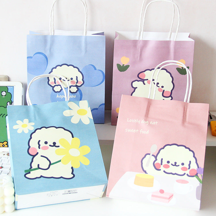 Cotton Dog Daisy Paper Gift Bags